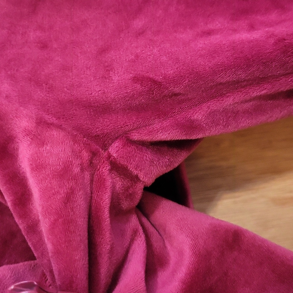 Marvel Wakanda, maroon velvet plush crop sweatshirt and flared bottoms. NWOT MED - Picture 12 of 15